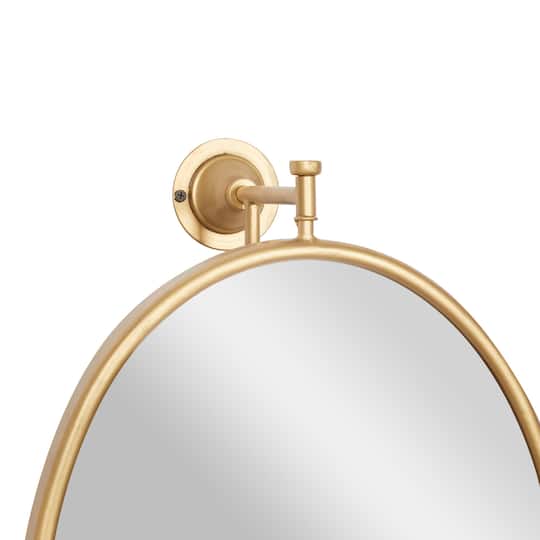 29" Oval Wood Wall Mirror